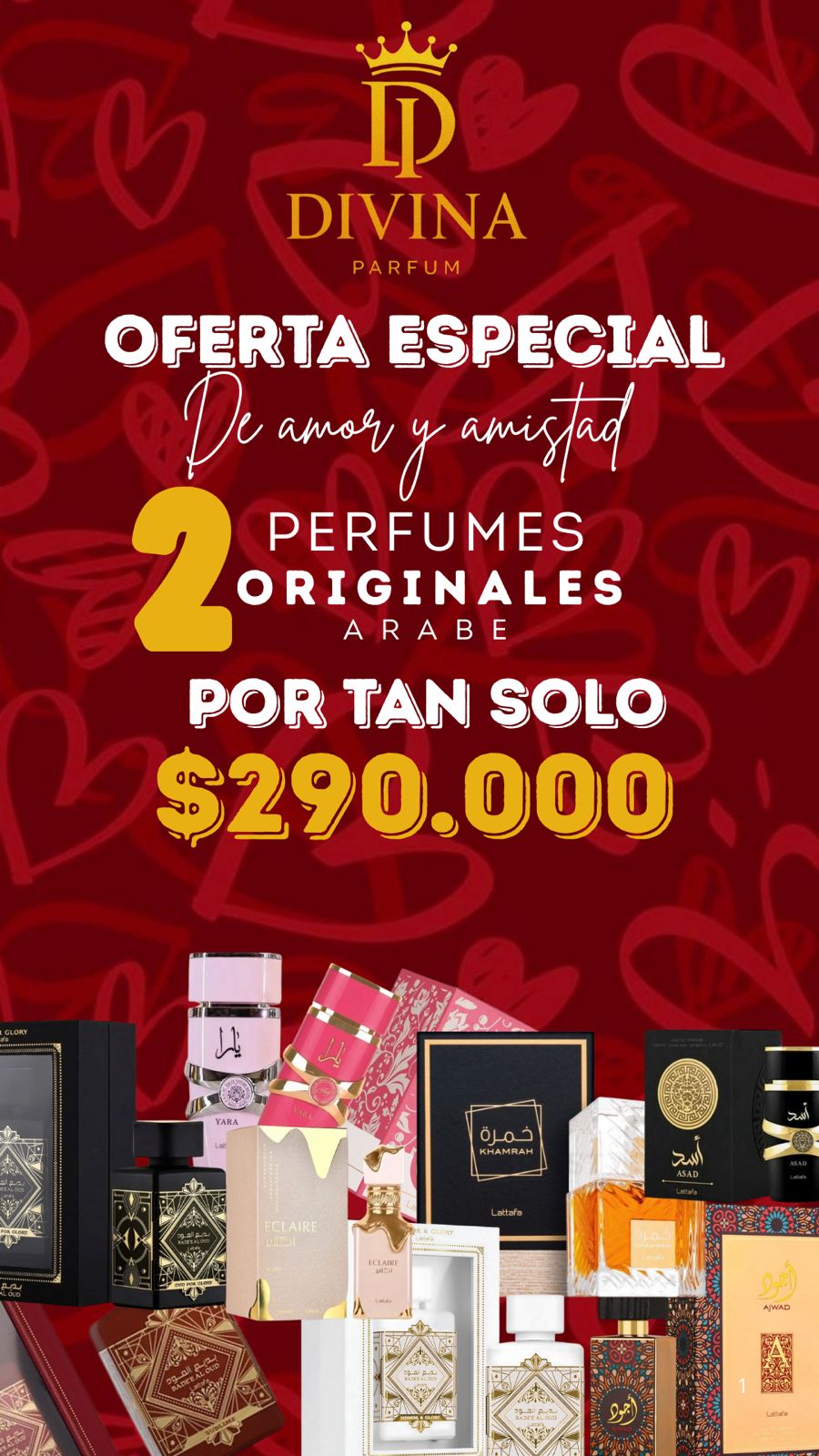 MEGA PROMO 2 PERFUMES ARABE ORIGINALES X $290.000